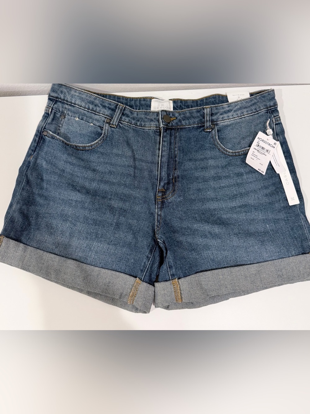 Caslon Classic Boyfriend Denim Shorts - Picture 2 of 7
